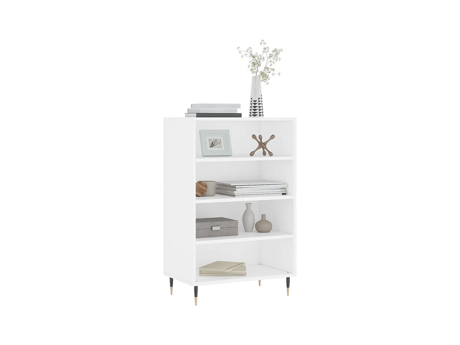 Credenza | Buffet | Armadio Bianca 57x35x90 cm in Legno Multistrato