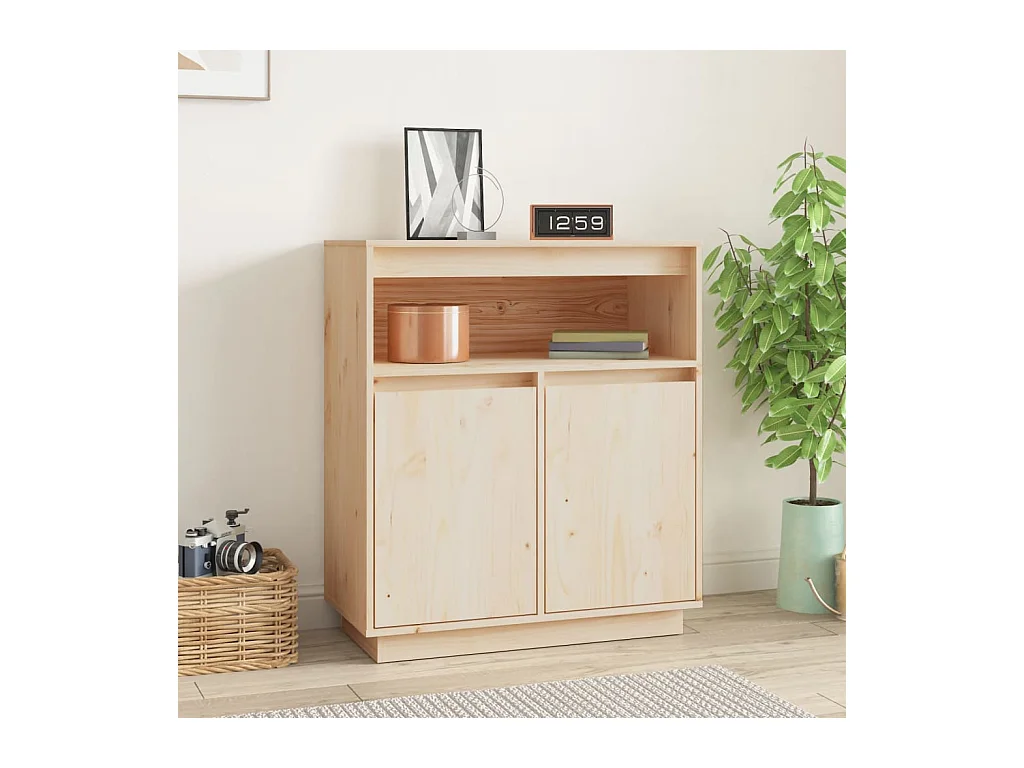 Credenza | Buffet | Armadio 70x34x80 cm in Legno Massello di Pino