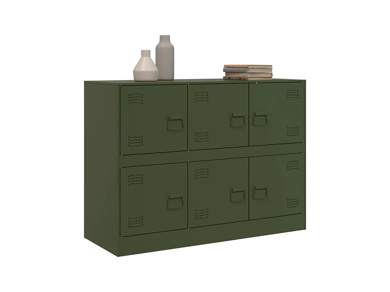 Credenza | Buffet | Armadio Verde Oliva 99x39x73 cm in Acciaio