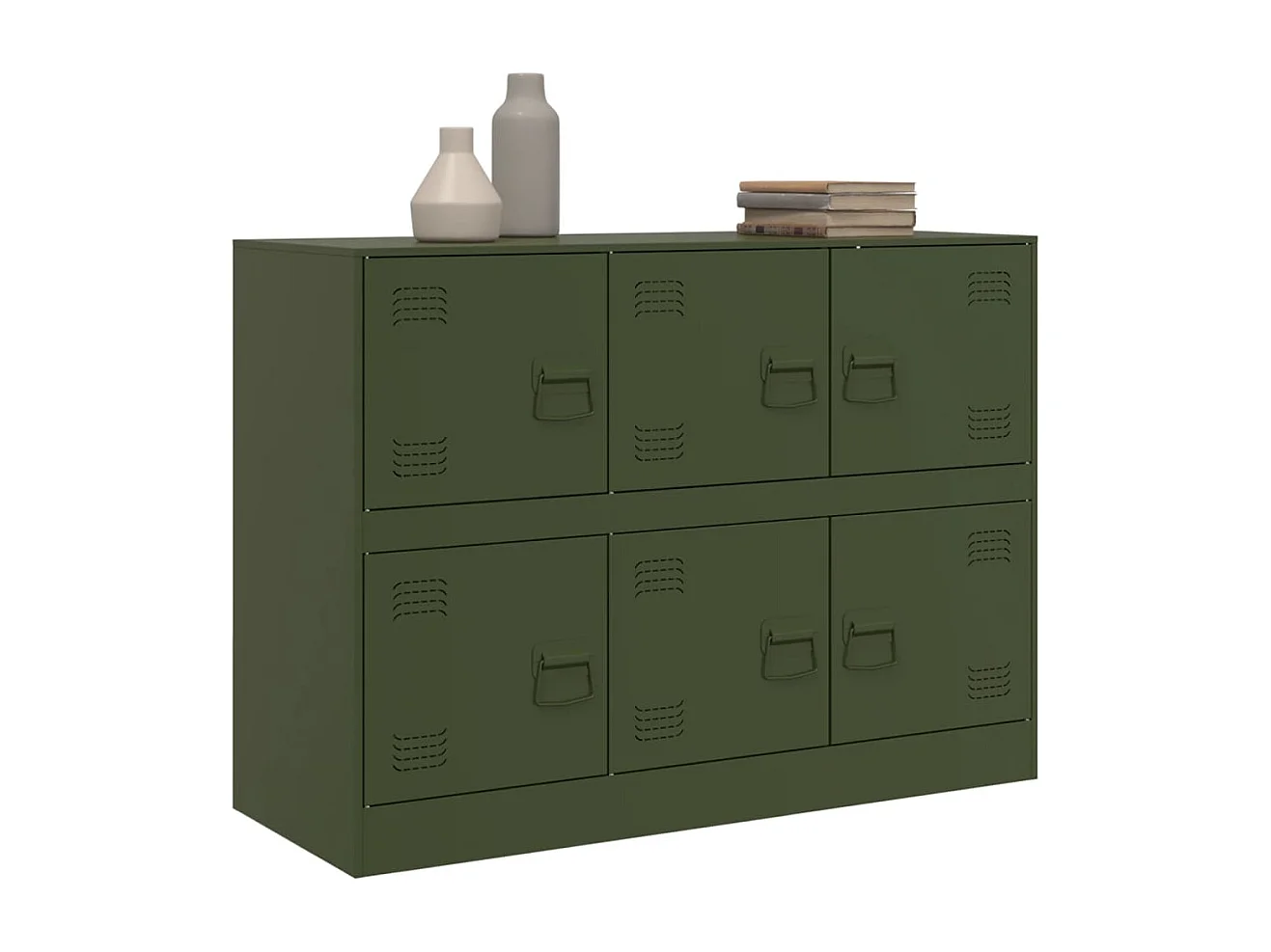 Credenza | Buffet | Armadio Verde Oliva 99x39x73 cm in Acciaio