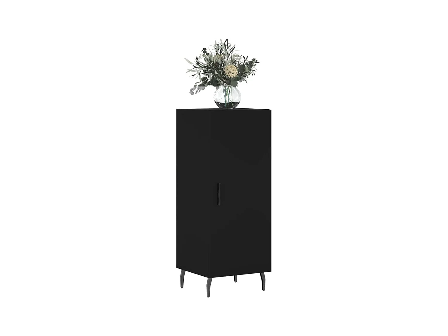 Credenza | Buffet | Armadio Nero 34,5x34x90 cm in Legno Multistrato