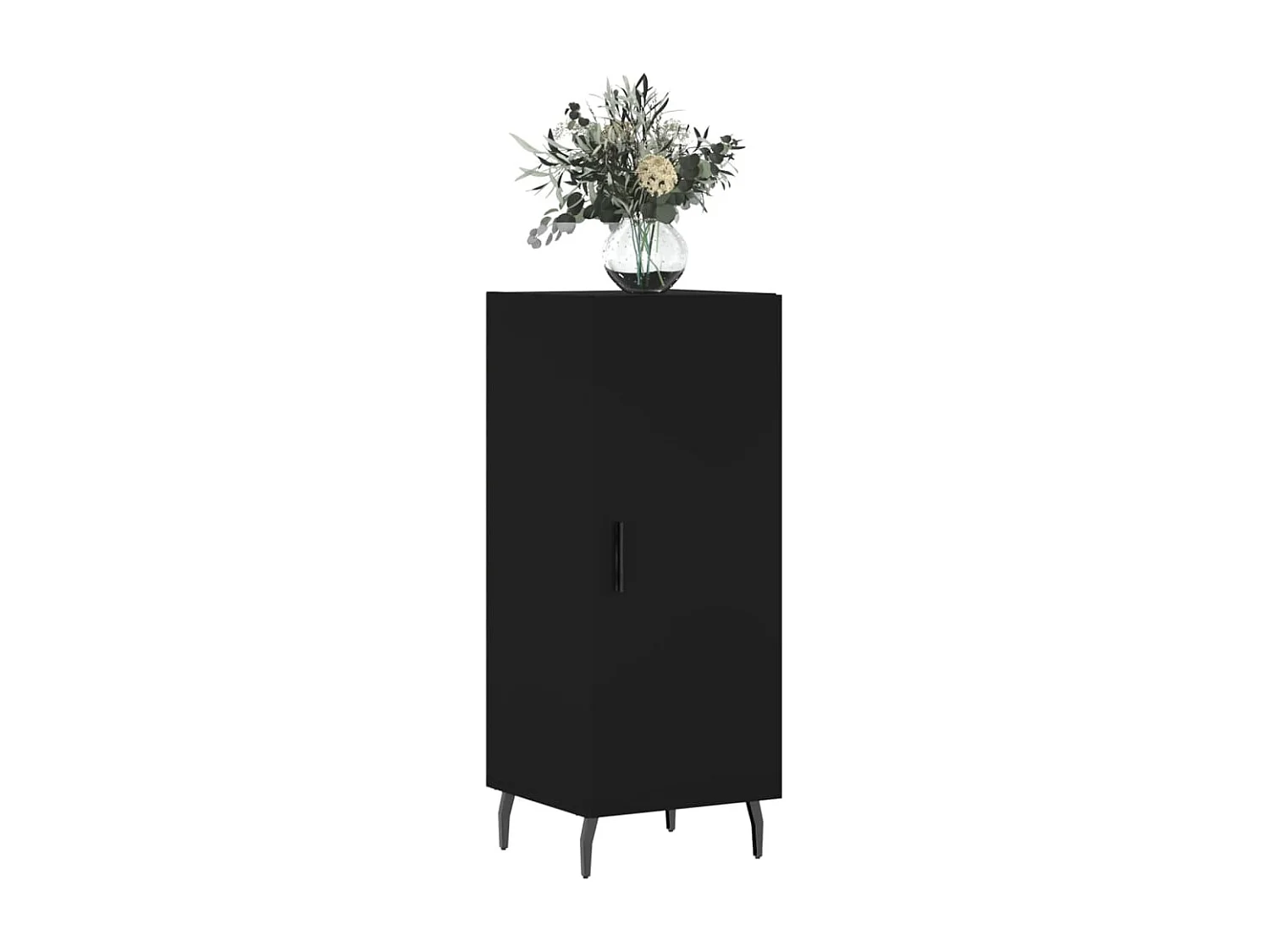 Buffet | Bahut | Meuble de rangement Noir 34,5x34x90 cm Bois d'ingénierie