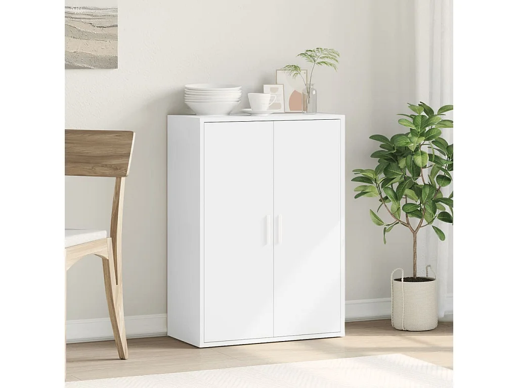 Buffet | Bahut | Meuble de rangement blanc 60x31x84 cm bois d'ingénierie