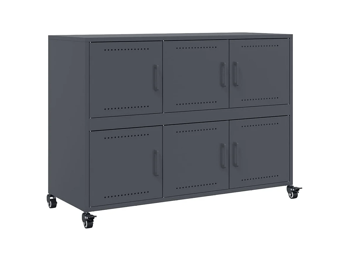 Buffet | Bahut | Meuble de rangement anthracite 100,5x39x72 cm acier