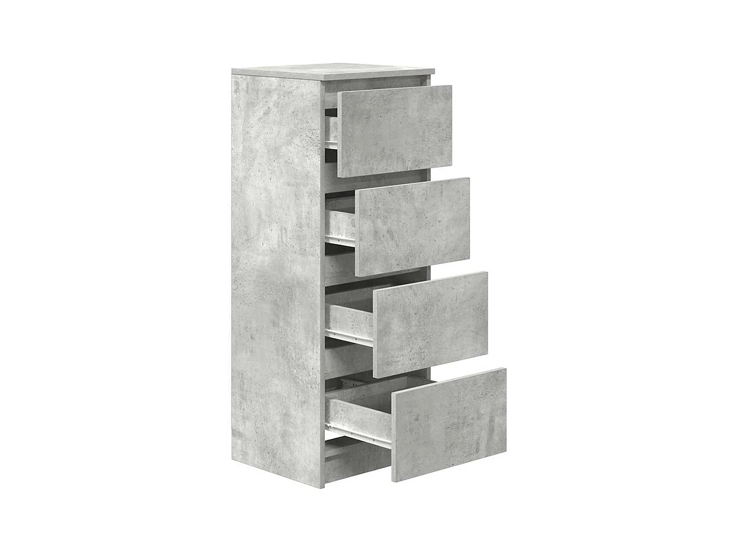 Credenza | Buffet | Armadio Grigio Cemento 37,5x35x99 cm in Legno Multistrato