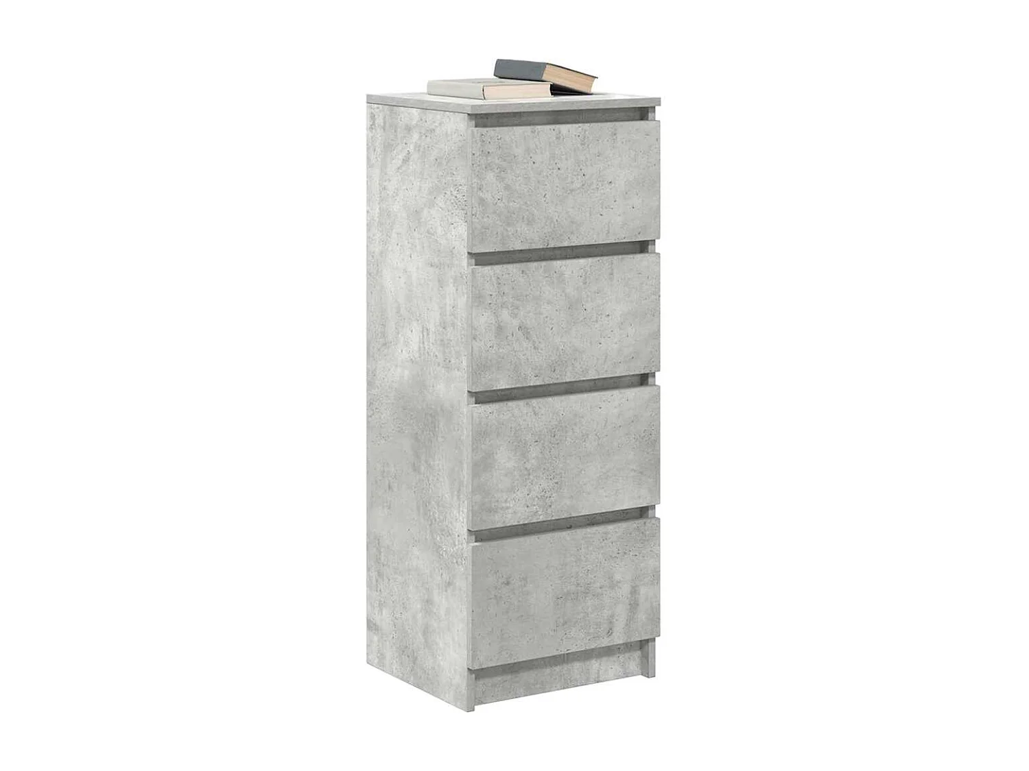 Buffet | Commode à tiroir | Meuble de rangement gris béton 37,5x35x99 cm bois d'ingénierie