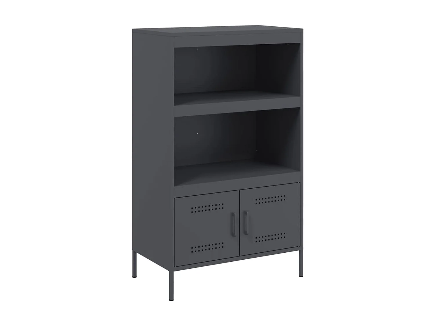 Credenza | Buffet | Armadio Antracite 68x39x113 cm in Acciaio