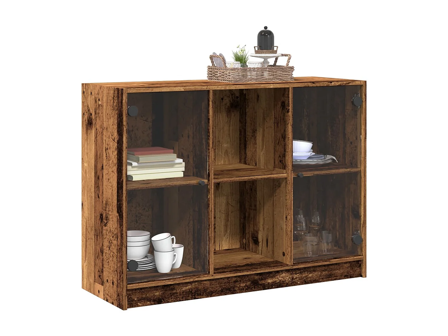 Buffet | Bahut | Meuble de rangement vieux bois 102x37x75,5 cm bois d'ingénierie