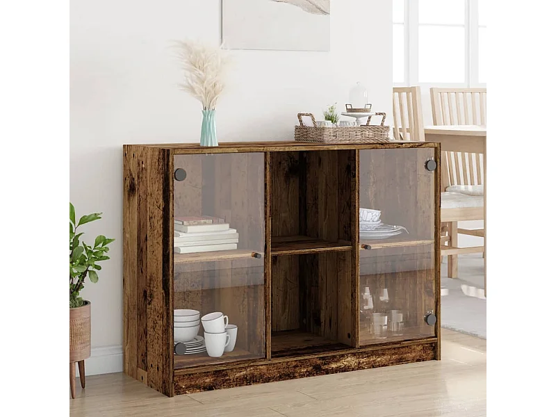 Buffet | Bahut | Meuble de rangement vieux bois 102x37x75,5 cm bois d'ingénierie