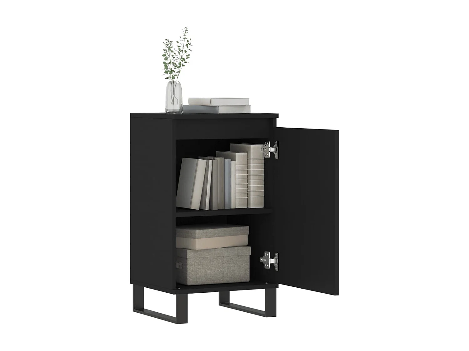Credenze | Buffet | Armadi 2 pz Nere 40x35x70 cm in Legno Multistrato