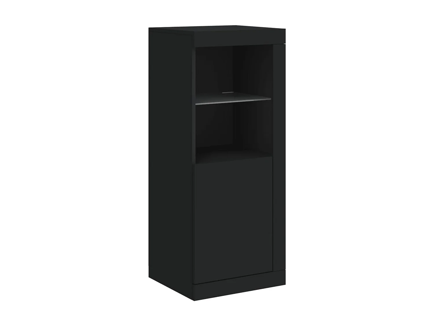 Buffet | Bahut | Meuble de rangement avec lumières LED noir 41x37x100 cm