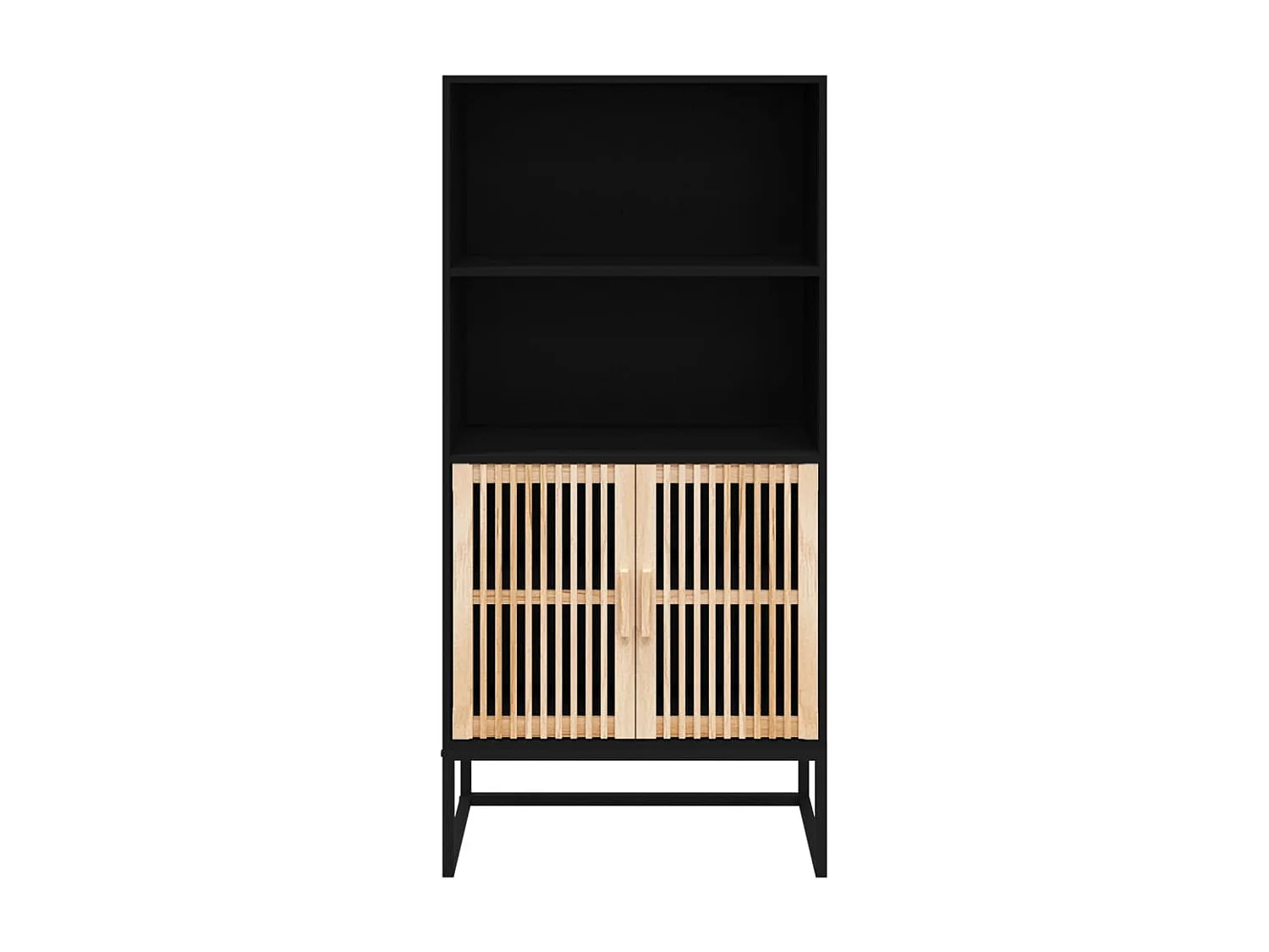 Buffet | Bahut | Meuble de rangement haut noir 60x35x125 cm bois d'ingénierie