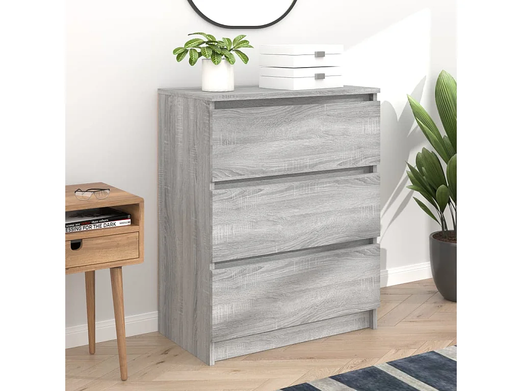 Credenza | Buffet | Armadio Grigio Sonoma 60x35x76 cm in Legno Multistrato