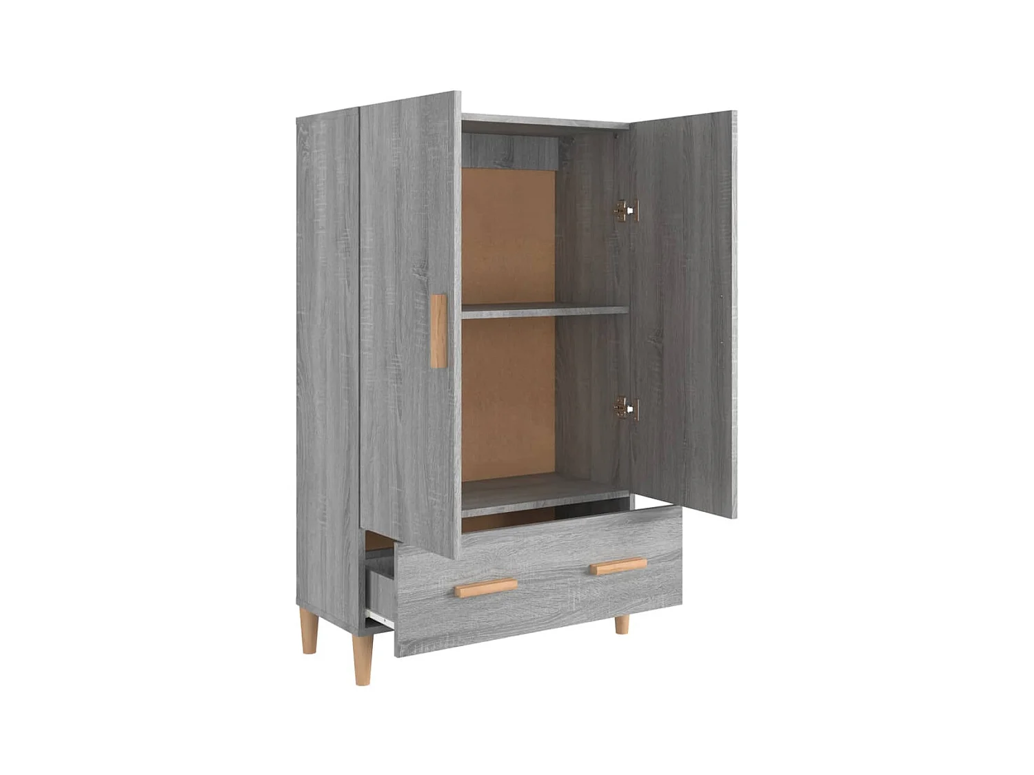 Credenza | Buffet | Armadio Grigio Sonoma 70x31x115 cm in Legno Multistrato