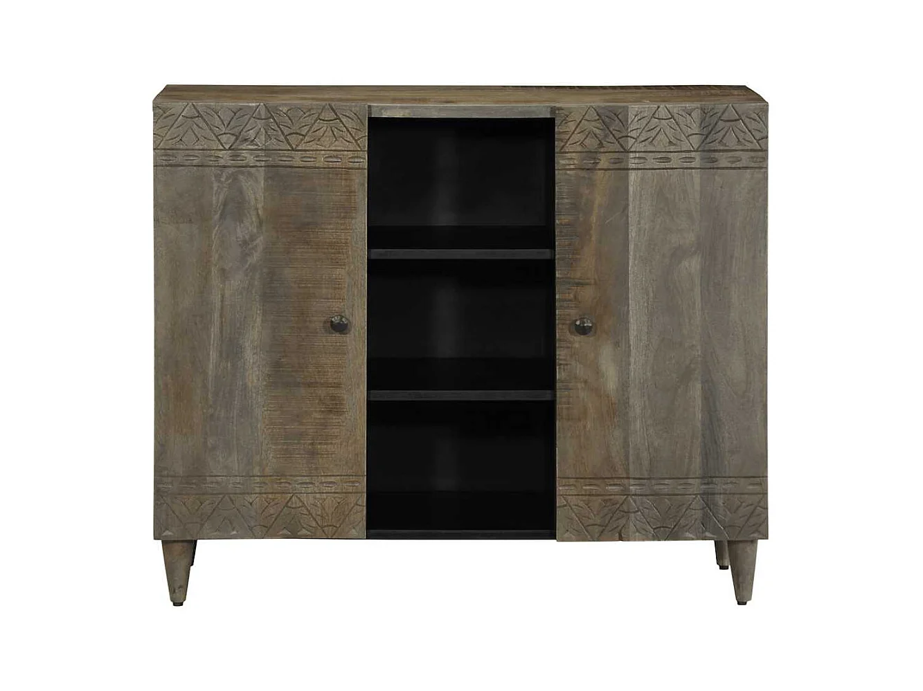 Buffet | Bahut | Meuble de rangement 90x33x75 cm bois massif de manguier