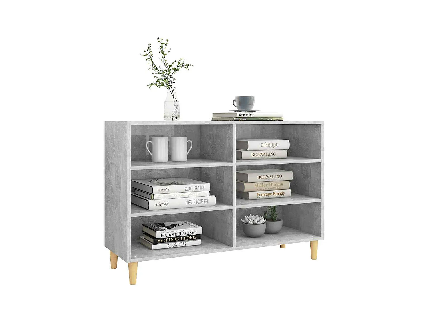 Buffet | Bahut | Meuble de rangement gris béton 103,5x35x70 cm bois d'ingénierie