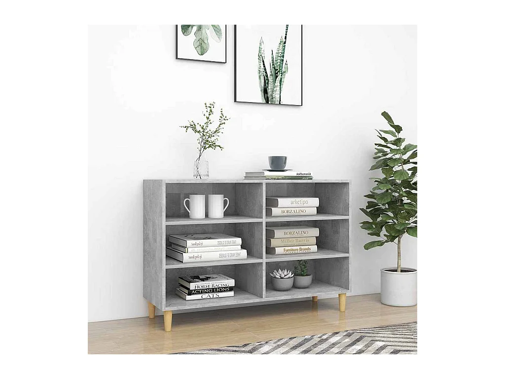 Credenza | Buffet | Armadio Grigio Cemento 103,5x35x70 cm in Legno Multistrato