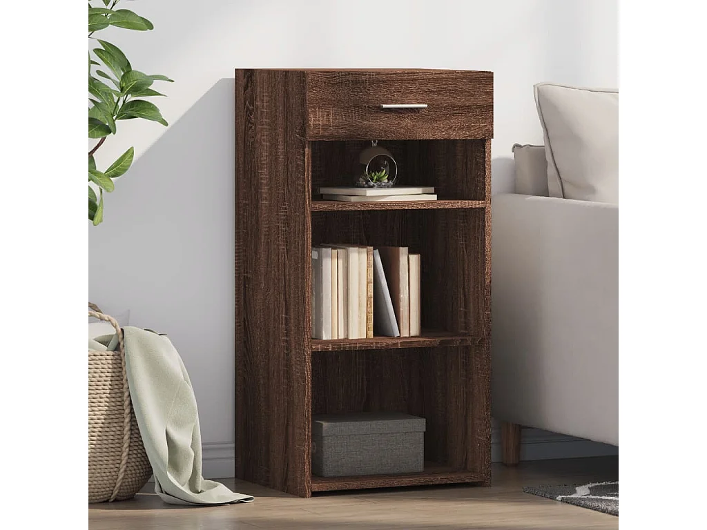 Credenza | Buffet | Armadio Rovere Marrone 45x42,5x93 cm in Legno Multistrato