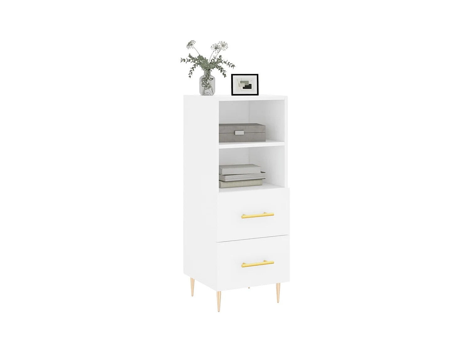 Buffet | Bahut | Meuble de rangement blanc 34,5x34x90 cm bois d'ingénierie