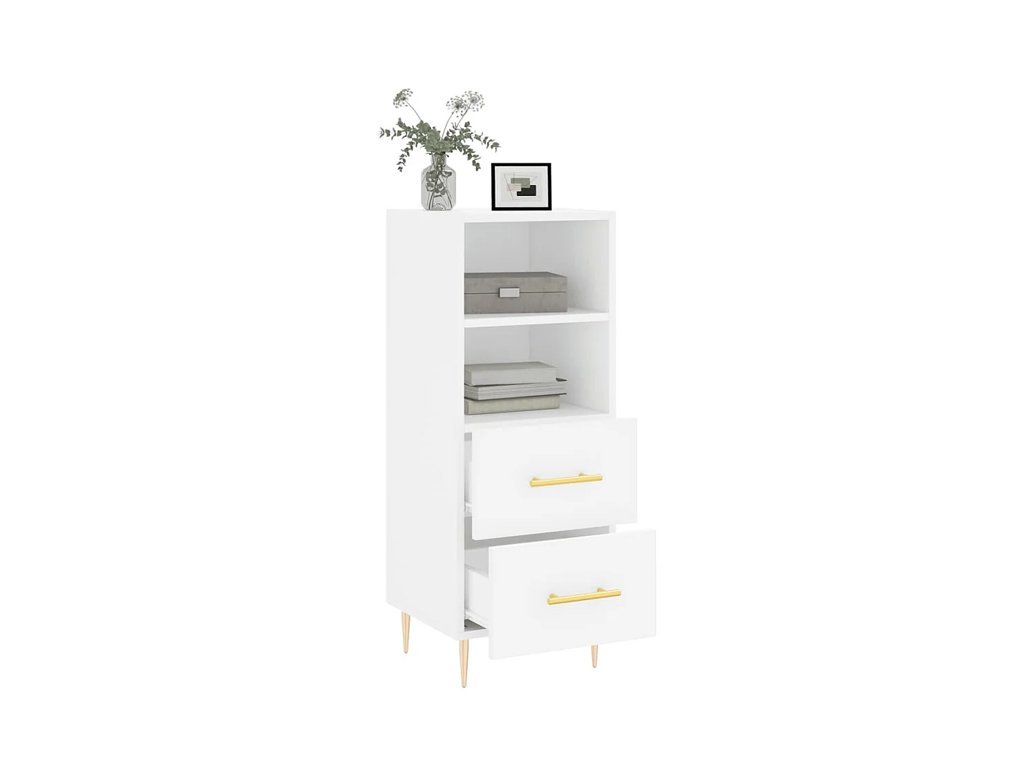 Buffet | Bahut | Meuble de rangement blanc 34,5x34x90 cm bois d'ingénierie