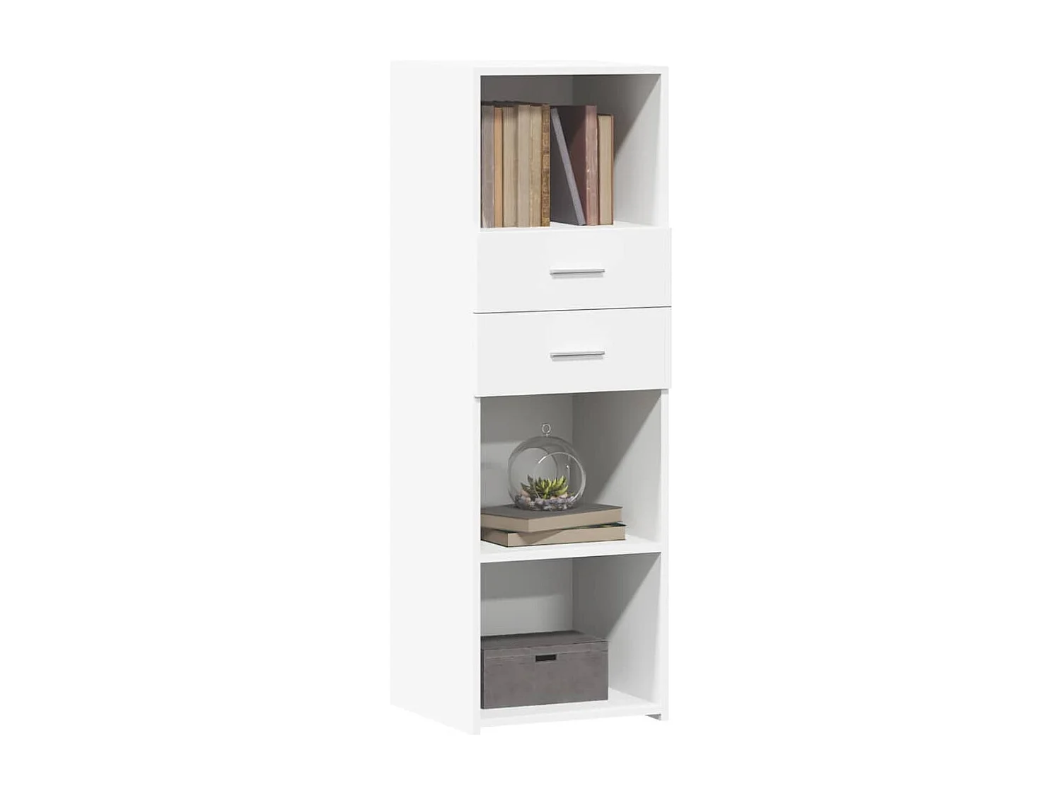 Buffet | Bahut | Meuble de rangement haut blanc 40x42,5x124 cm bois d'ingénierie