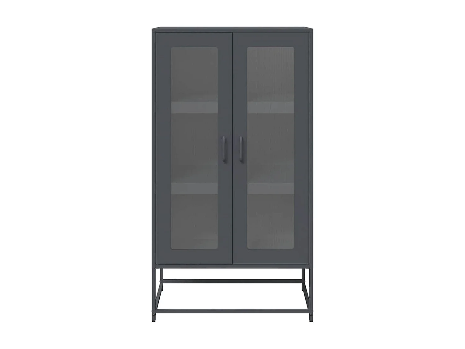 Buffet | Bahut | Meuble de rangement haut anthracite 68x39x123 cm acier