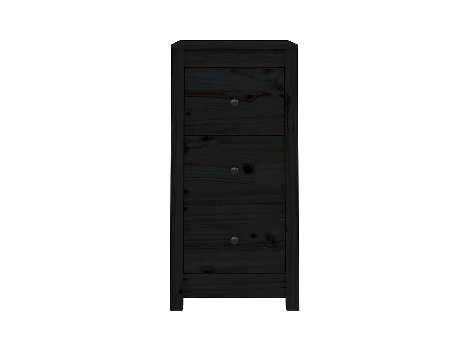 Buffets | Bahuts | Meuble de rangement 2 pcs noir 40x35x80 cm bois massif de pin