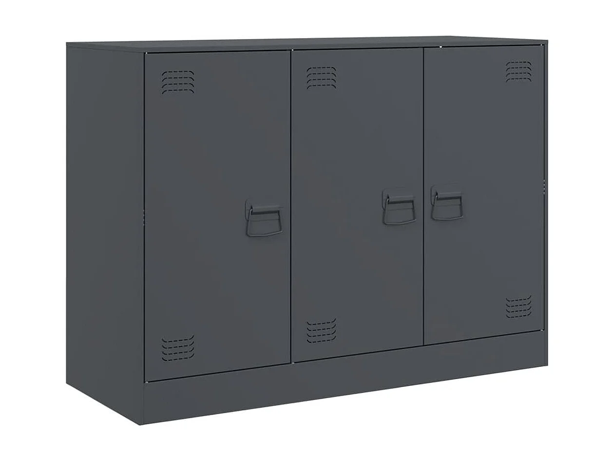 Buffet | Bahut | Meuble de rangement anthracite 99x39x73 cm acier