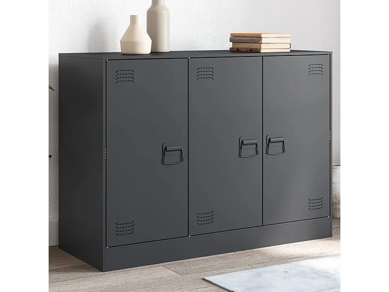 Buffet | Bahut | Meuble de rangement anthracite 99x39x73 cm acier