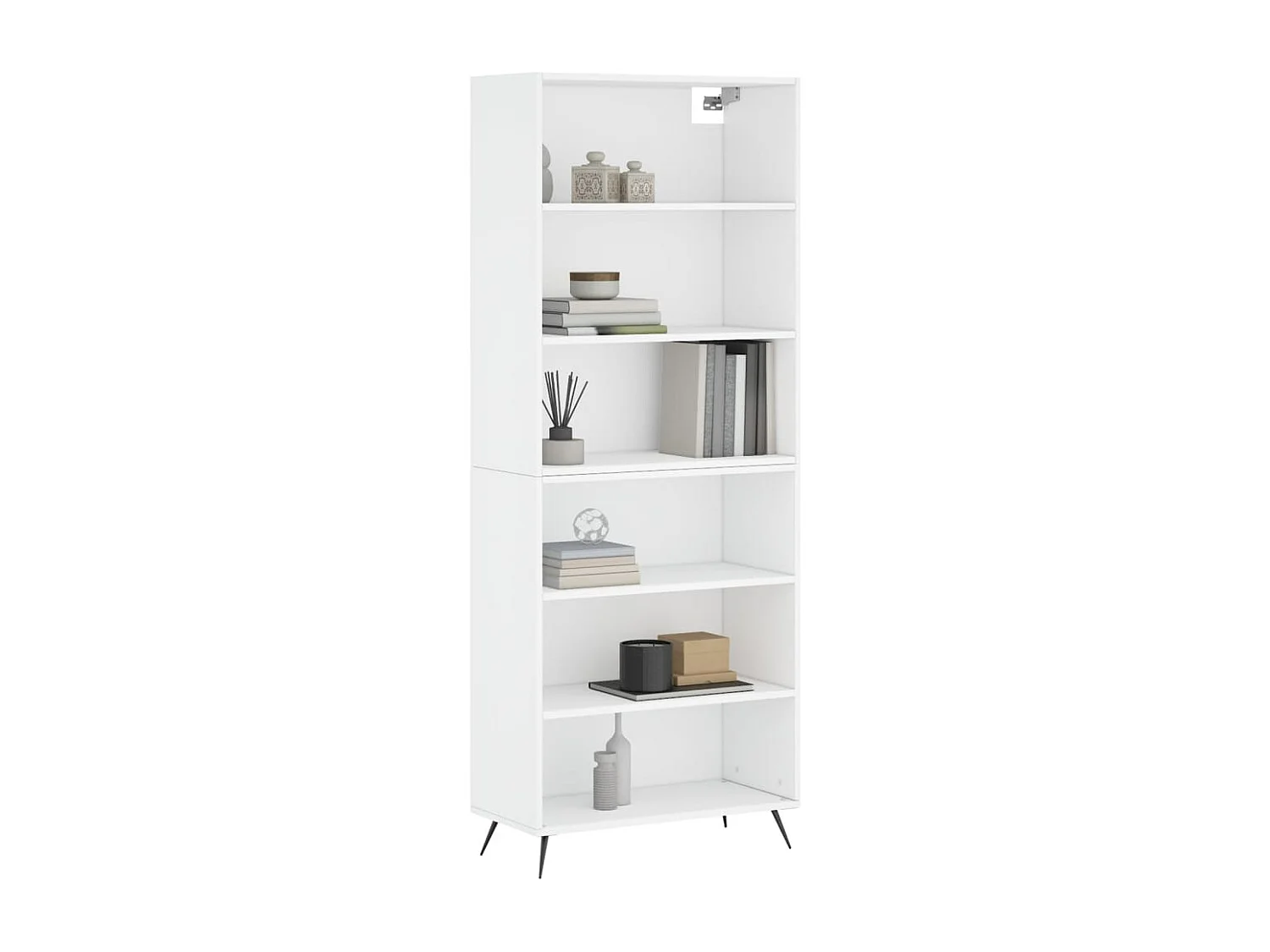 Credenza | Buffet | Armadio Bianca 69,5x32,5x180 cm Legno Multistrato