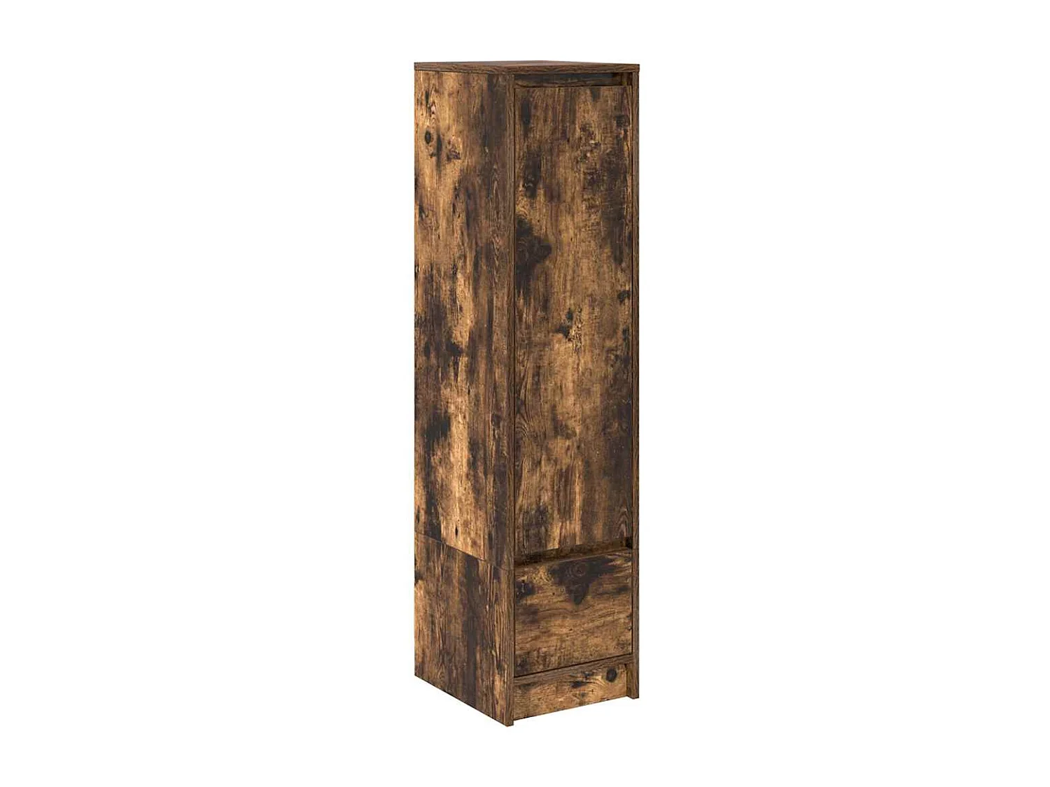 Buffet | Commode à tiroir | Meuble de rangement haut chêne fumé 29,5x34x119,5 cm bois d'ingénierie