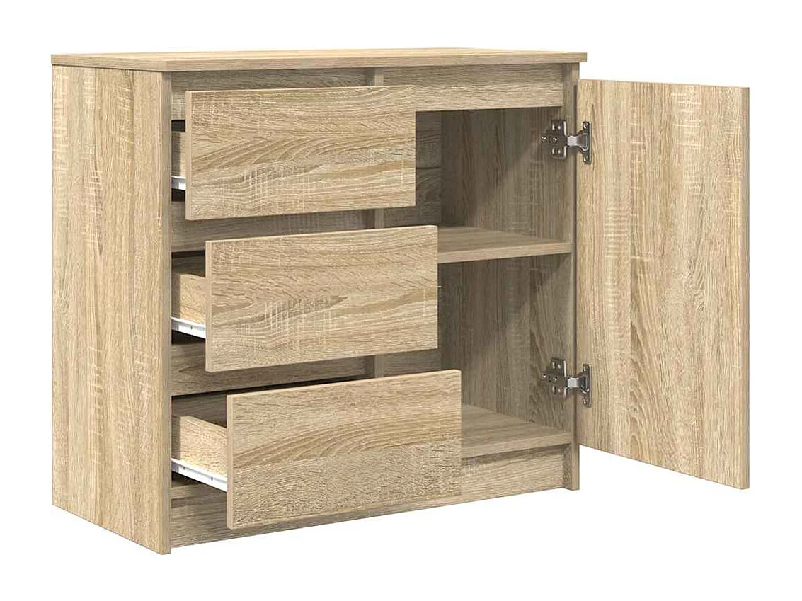 Buffet | Commode à tiroir | Meuble de rangement avec tiroir chêne sonoma 71x35x65 cm bois d'ingénierie