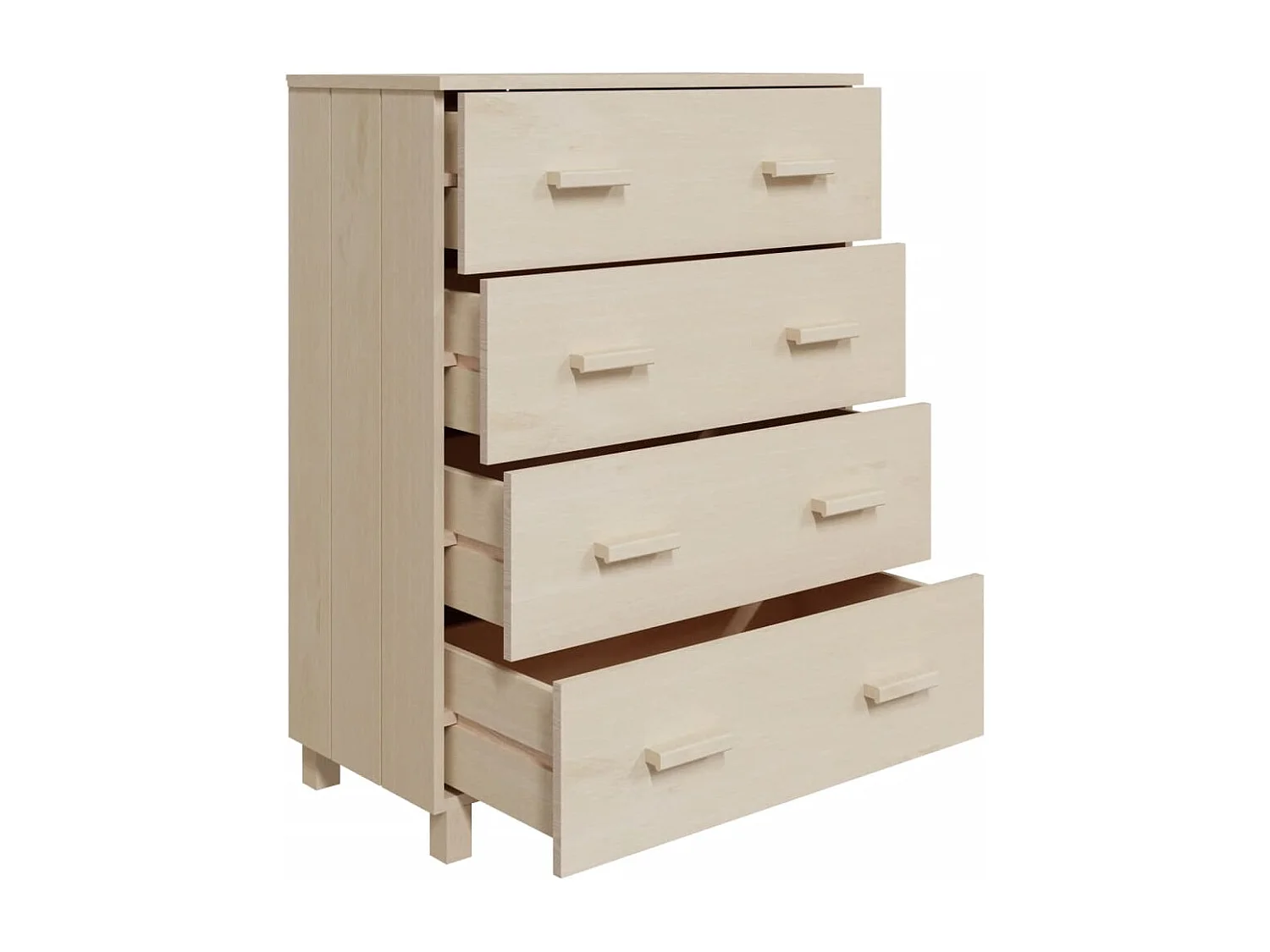 Buffet | Commode à tiroir | Meuble de rangement HAMAR Marron miel 79x40x103,5 cm Bois massif de pin