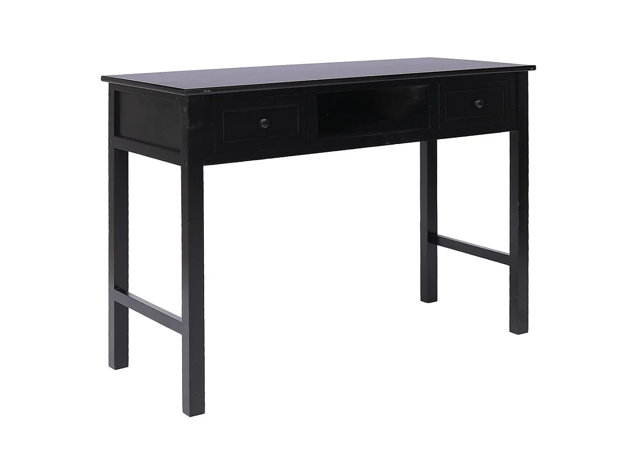 Buffet | Bahut | Meuble de rangement Noir 108x45x76 cm Bois de Paulownia massif