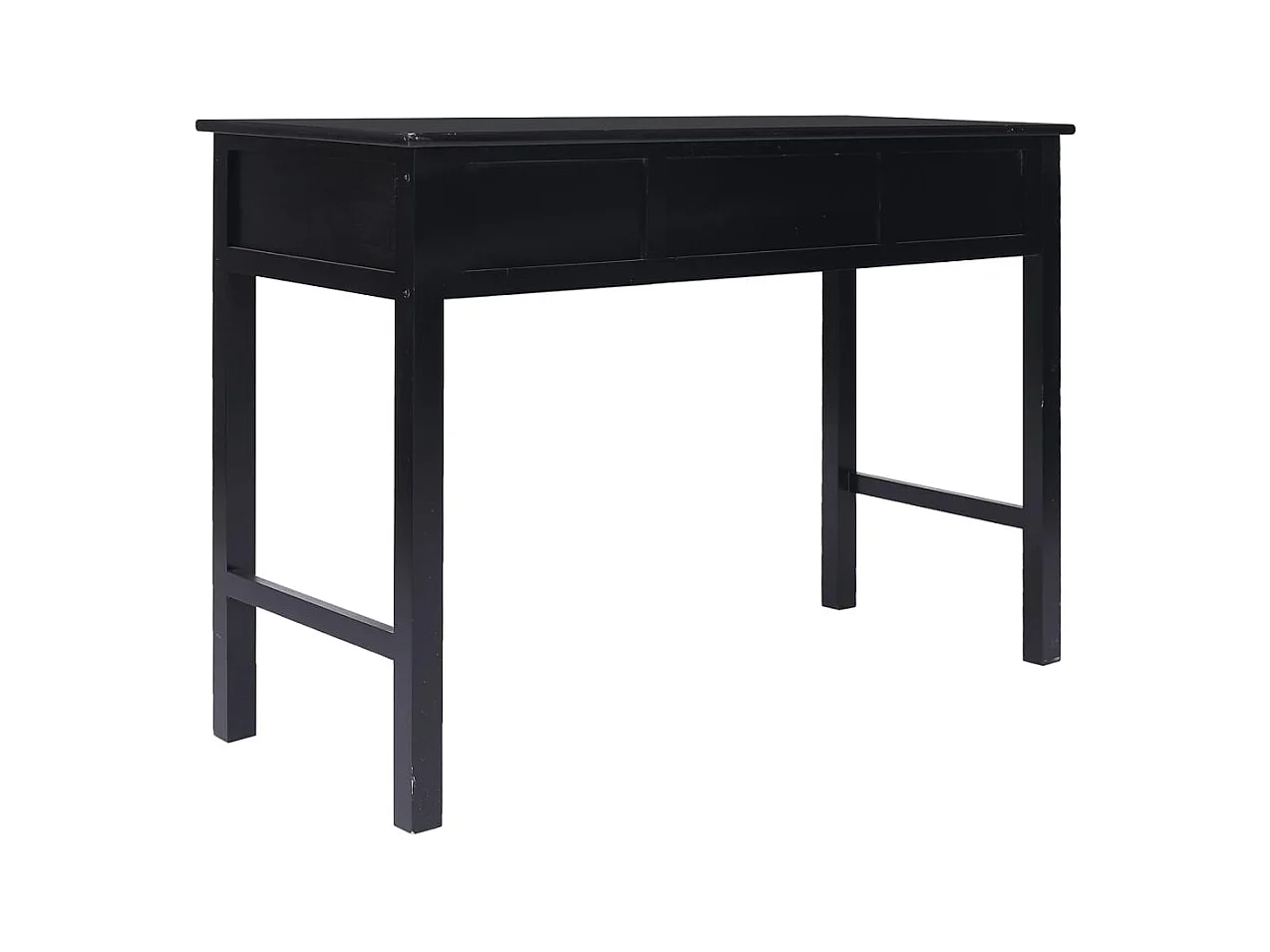 Buffet | Bahut | Meuble de rangement Noir 108x45x76 cm Bois de Paulownia massif