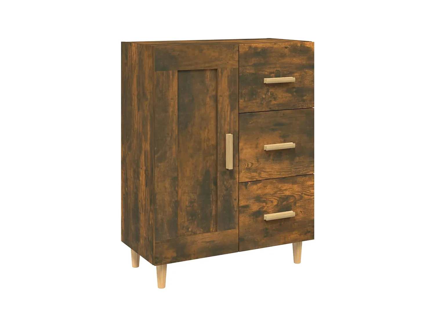 Credenza | Buffet | Armadio Rovere Fumo 69,5x34x90 cm in Legno Multistrato