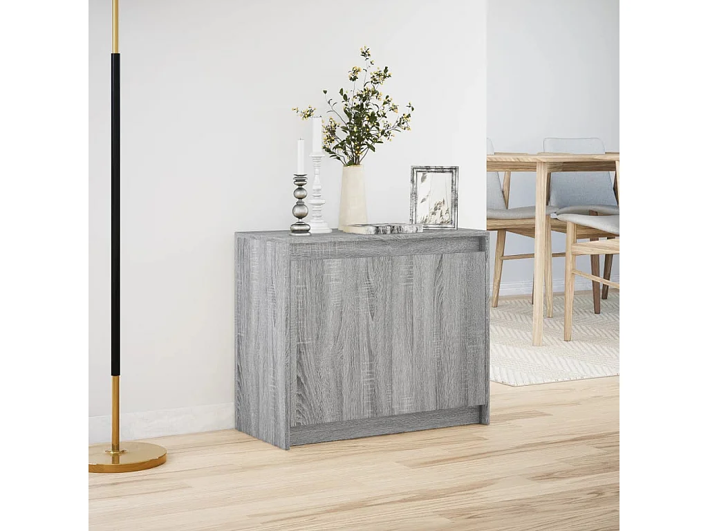 Buffet | Bahut | Meuble de rangement avec LED sonoma gris 72x34x61 cm bois d'ingénierie