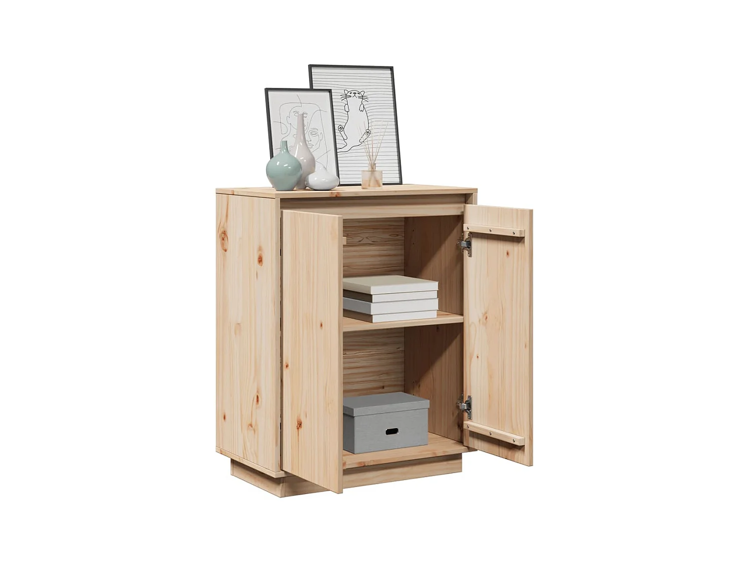 Buffet | Bahut | Meuble de rangement 60x34x75 cm Bois massif de pin