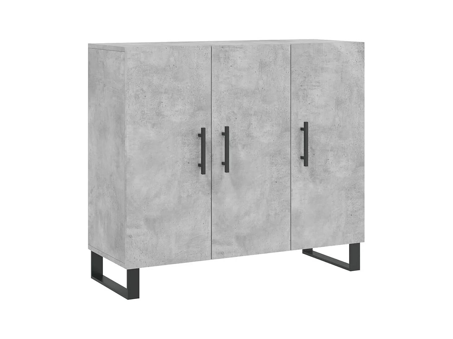 Buffet | Bahut | Meuble de rangement gris béton 90x34x80 cm bois d'ingénierie