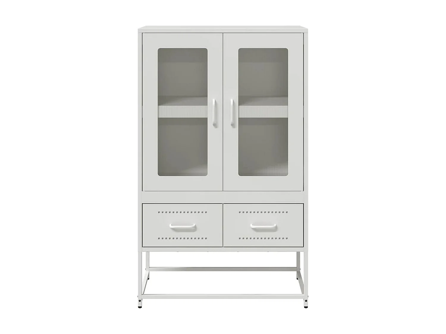 Credenza | Buffet | Armadio Bianca 68x39x111,5 cm Acciaio