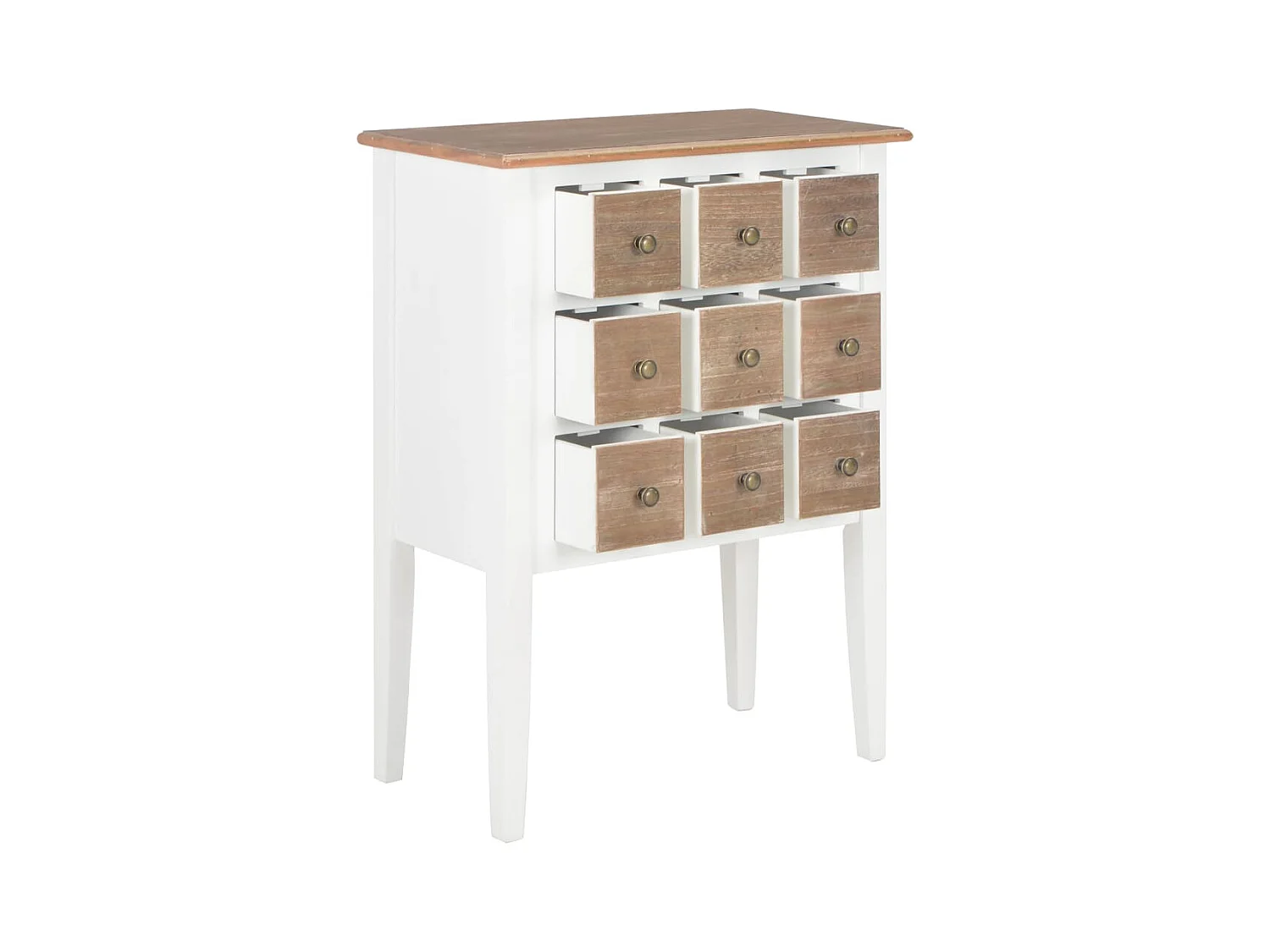 Buffet | Commode à tiroir | Meuble de rangement Blanc 54x30x80 cm Bois massif