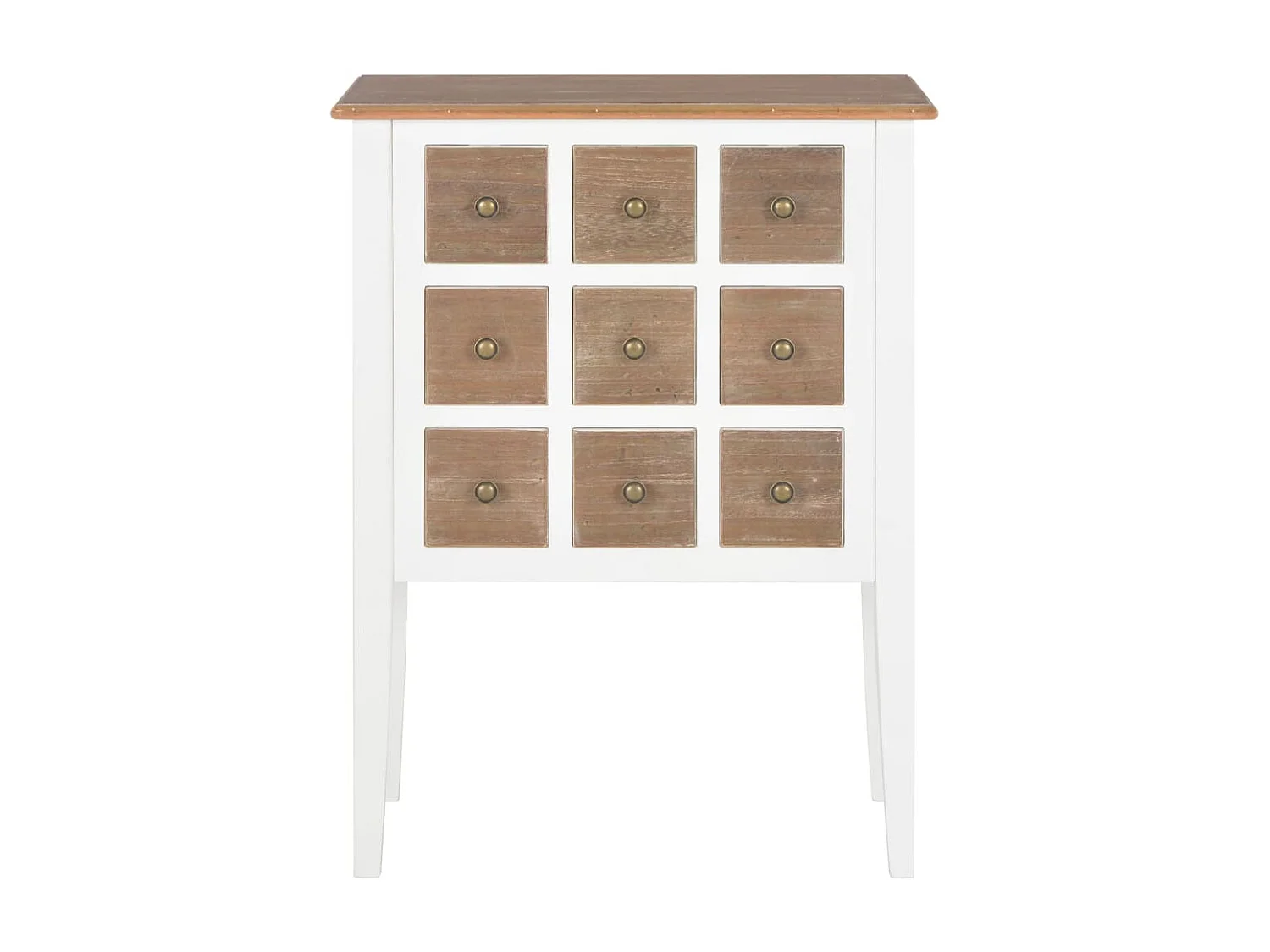 Credenza | Buffet | Armadio Bianca 54x30x80 cm in Legno Massello