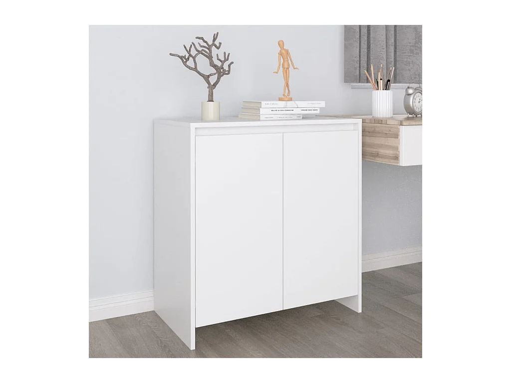 Buffet | Bahut | Meuble de rangement Blanc 70x41x75 cm Bois d'ingénierie