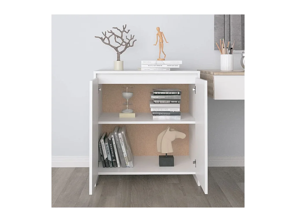 Buffet | Bahut | Meuble de rangement Blanc 70x41x75 cm Bois d'ingénierie