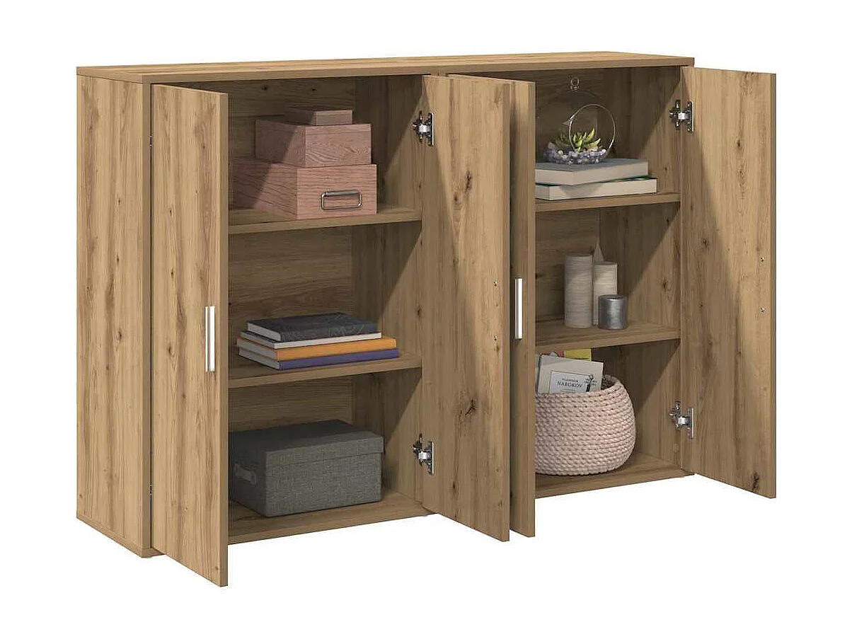 Set di 2 Credenze | Buffet | Armadi in Rovere di 60 x 31 x 84 cm in Legno Ingegnerizzato
