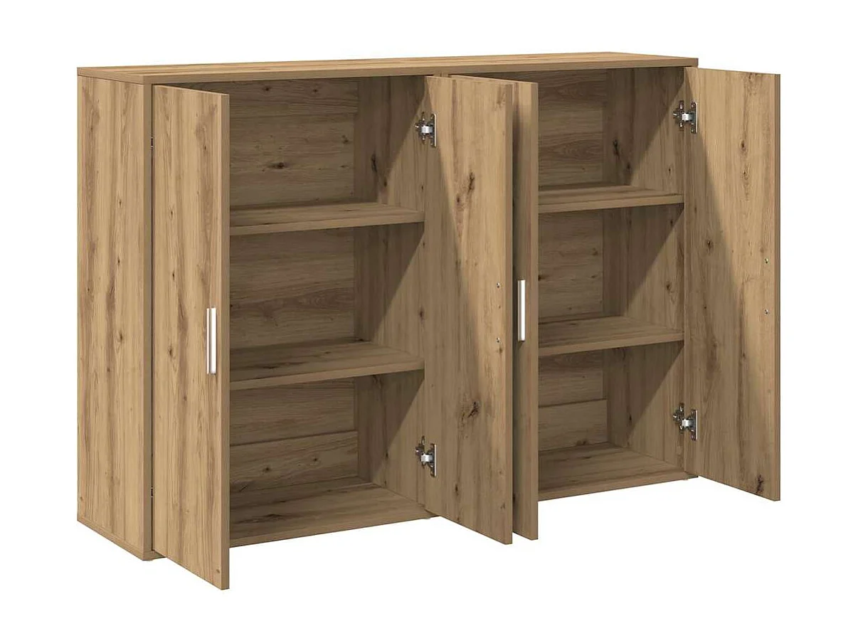 Set di 2 Credenze | Buffet | Armadi in Rovere di 60 x 31 x 84 cm in Legno Ingegnerizzato