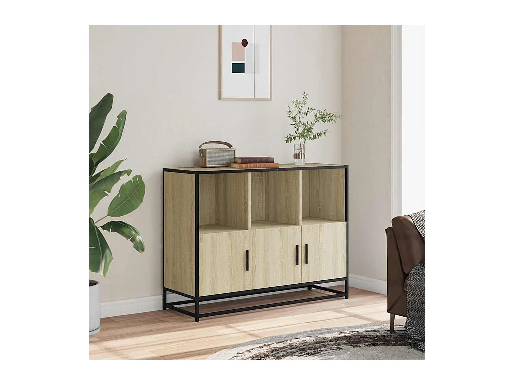 Credenza | Buffet | Armadio Rovere Sonoma 100x35x76 cm in Legno Multistrato