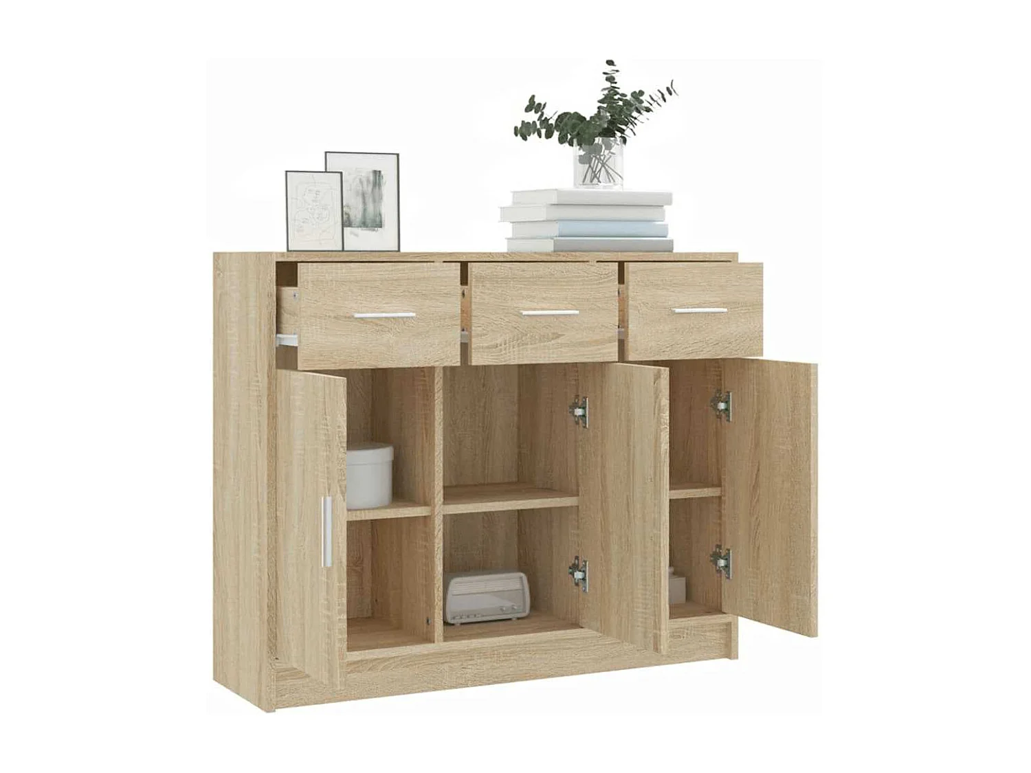 Credenza | Buffet | Armadio Rovere Sonoma 91x28x75 cm in Legno Multistrato