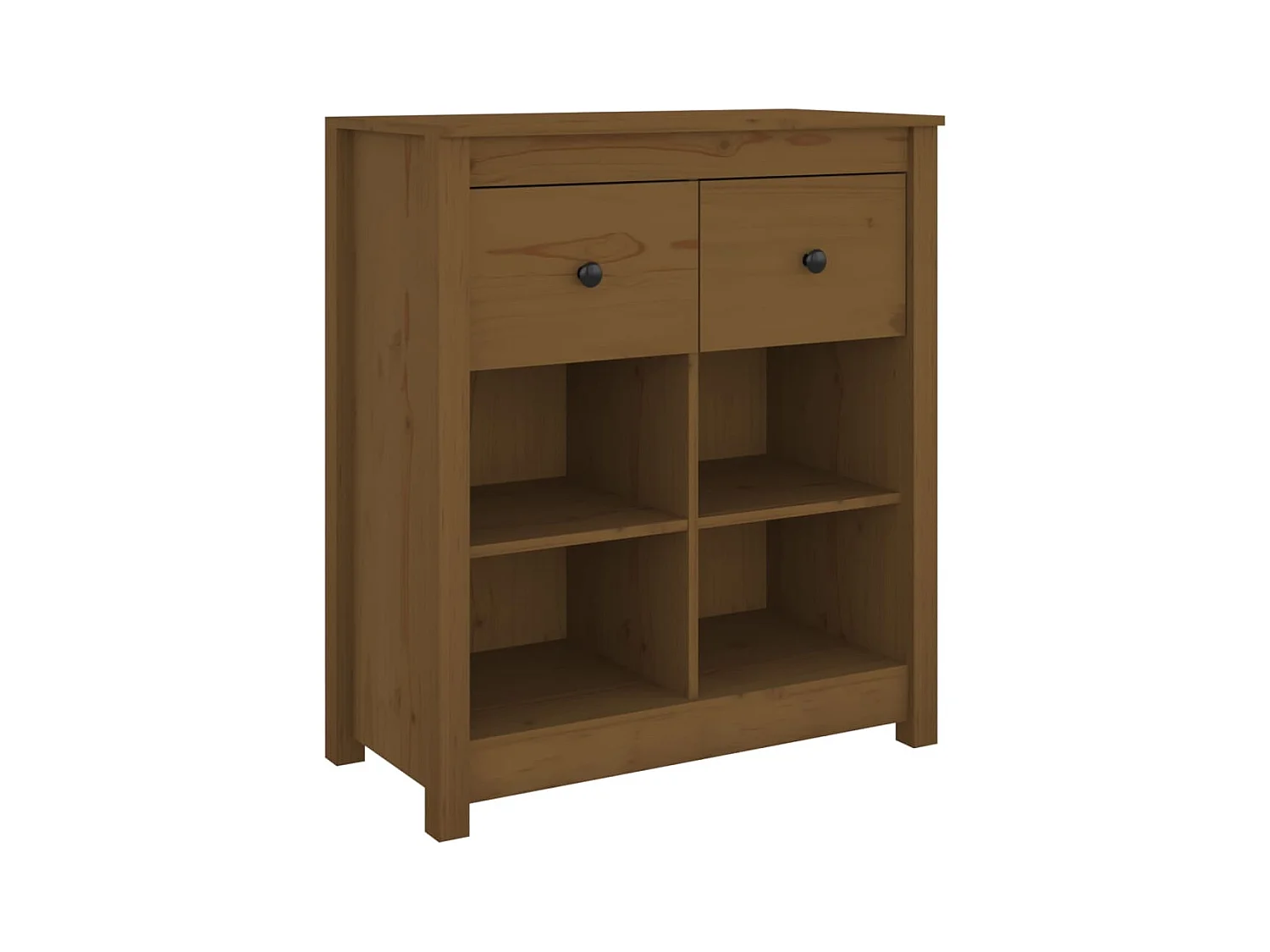 Buffet | Bahut | Meuble de rangement Marron miel 70x35x80 cm Bois massif de pin