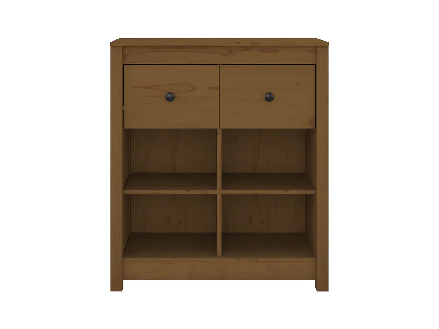 Buffet | Bahut | Meuble de rangement Marron miel 70x35x80 cm Bois massif de pin